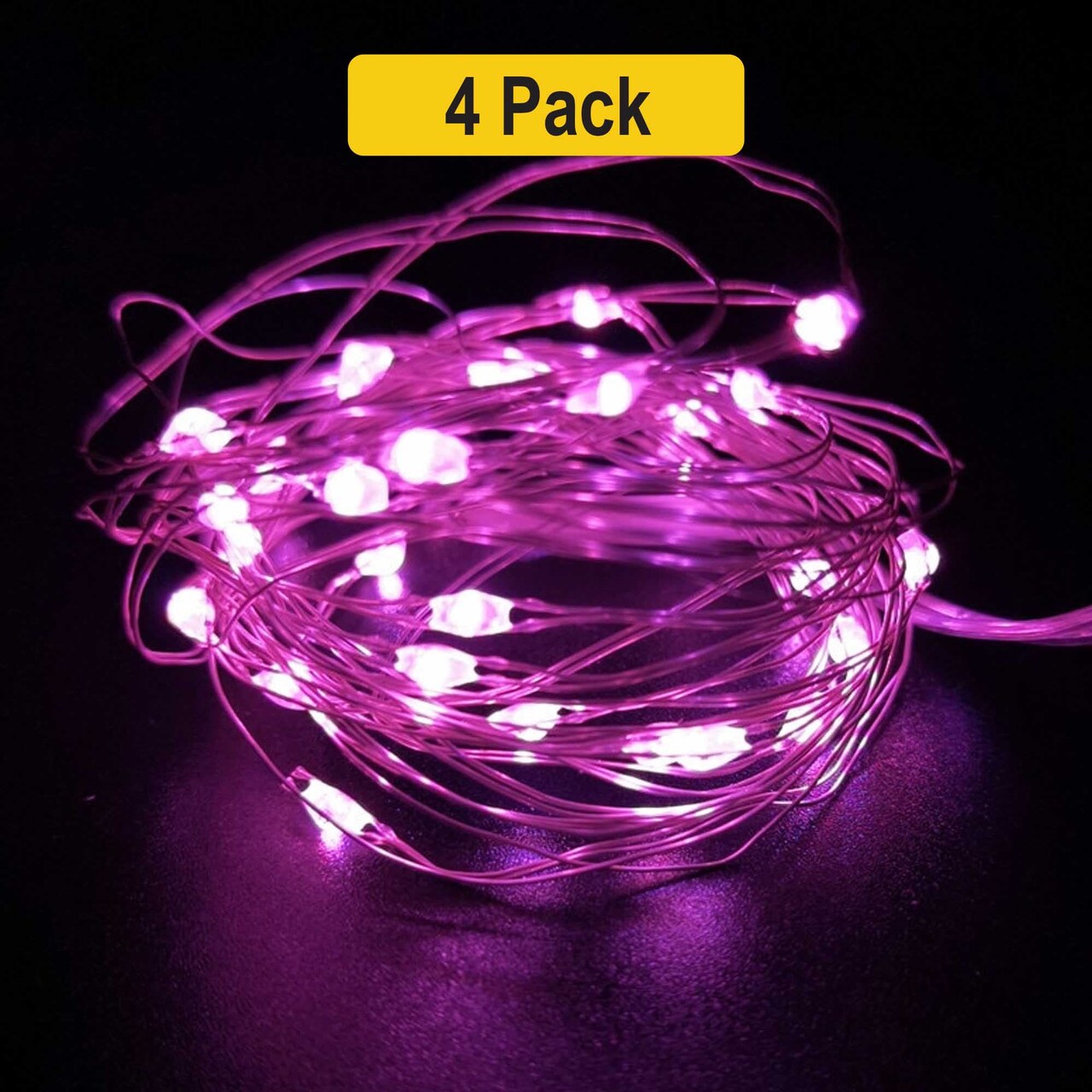 32ft 100 LED Silver Copper String Lights — Ultra Thin, Flexible, Plug-In Design